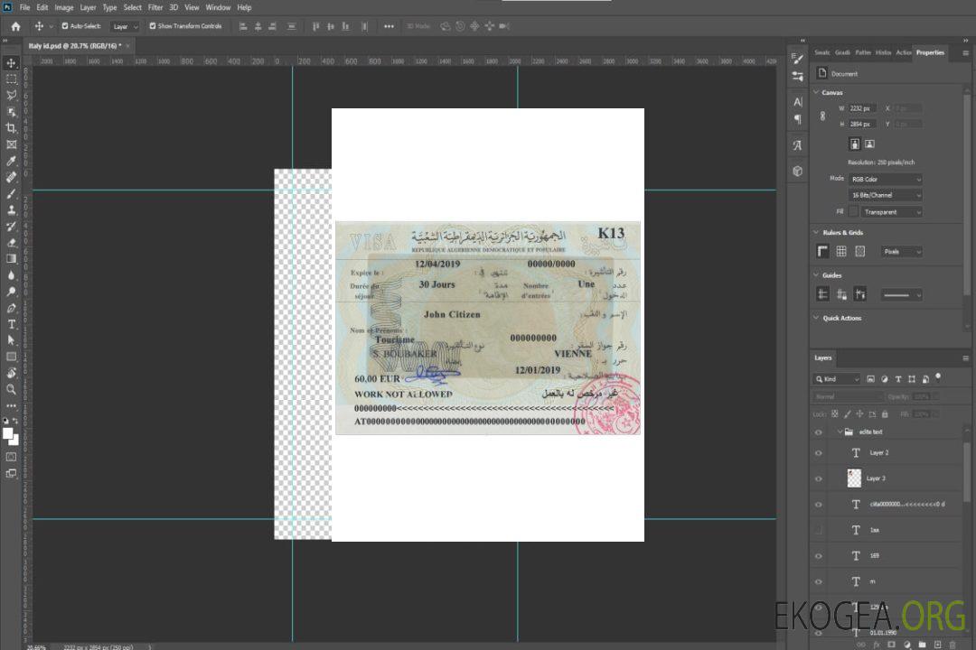 Visa ALGERIE template Visa ALGERIE template